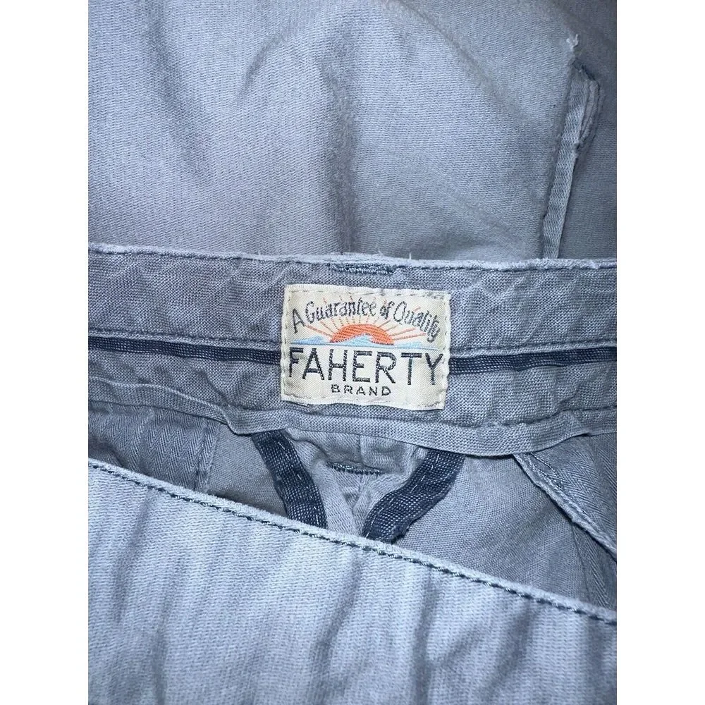 Faherty Men's Stretch‎ Chino Shorts Blue Size 34 See Photos